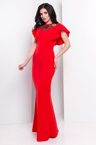 Платье Ариель 407 Цвет: Красный Розы
