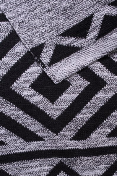 Кардиган со стильным геометрическим узором Аризона  Цвет: Меланж/Черный