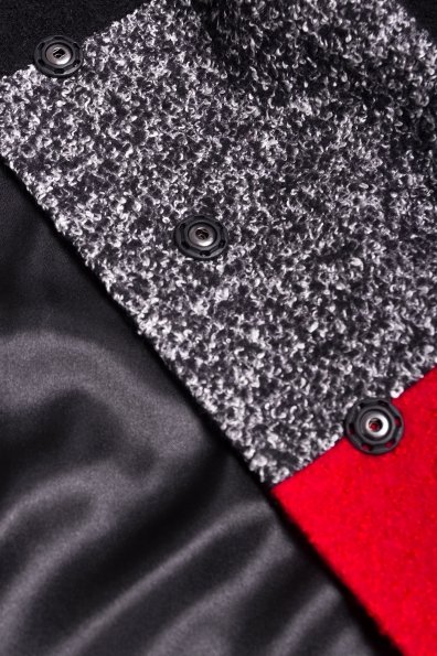 Пальто Квест 0501 Цвет: 	Черный / Черно-серый / красный
