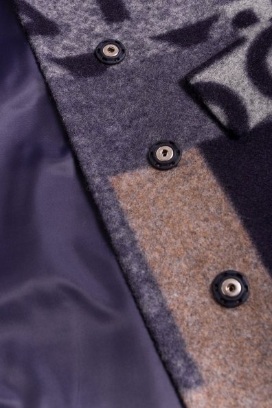 Пальто Микадо 1551  Цвет: Тёмно-синий / серый Буквы Д5/С2