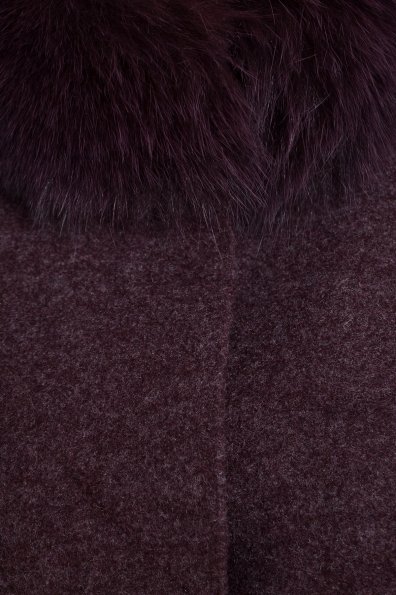 Утепленное пальто зима с натуральным мехом Фортуна 3832 Цвет: Шоколад