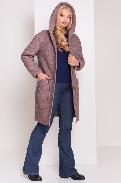 Пальто зима с капюшоном Анита Donna 3720 Цвет: Кофе LW-4