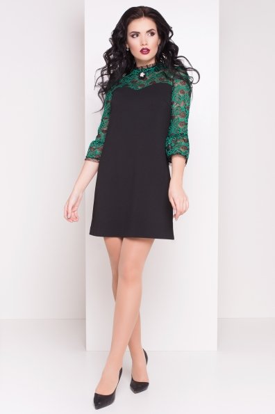 Платье Матур 1077 Цвет: Черный/зеленый