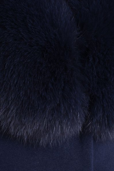 Пальто Микадо песец зима Цвет: Тёмно-синий