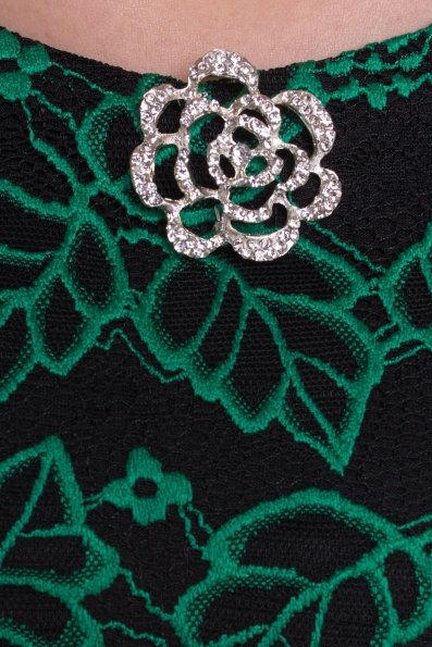Платье Бурже 1303  Цвет: Зеленый / черный