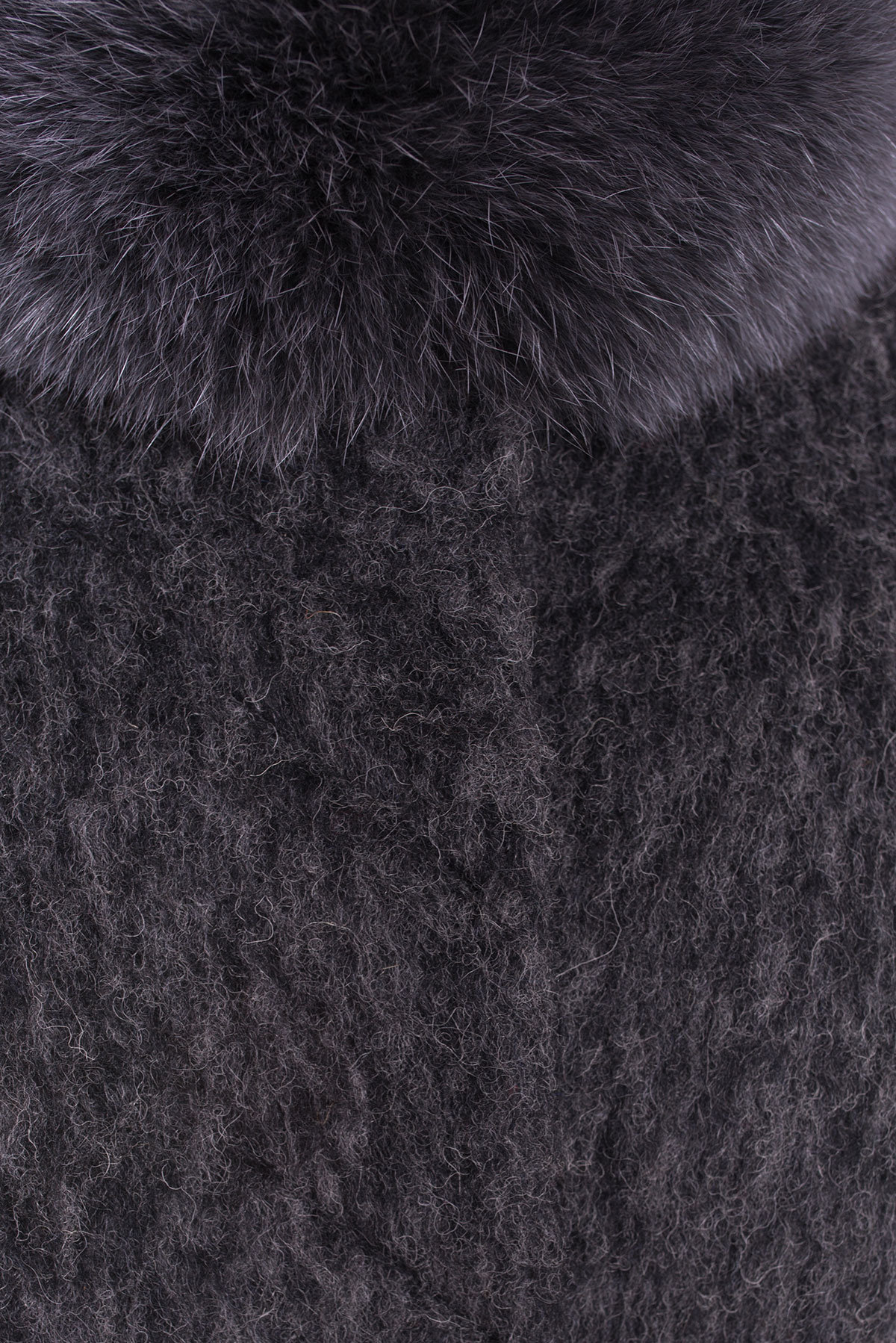 Пальто зима Рокси 4107 Цвет: Серый Темный Меланж