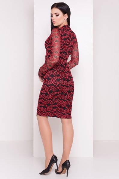 Платье Олифта 1208 Цвет: Красный / черный