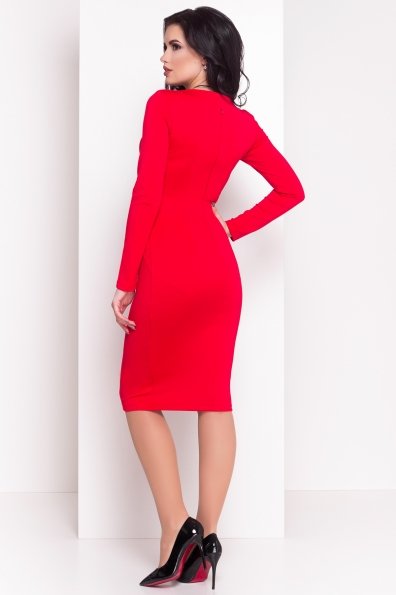 Платье с круглым вырезом Альтера 510 Цвет: Красный 