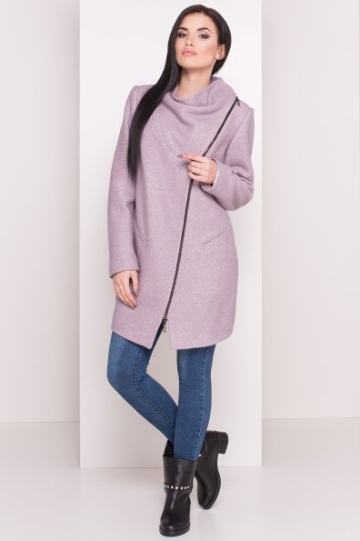 Пальто Мидленд 1550  Цвет: Серый/розовый
