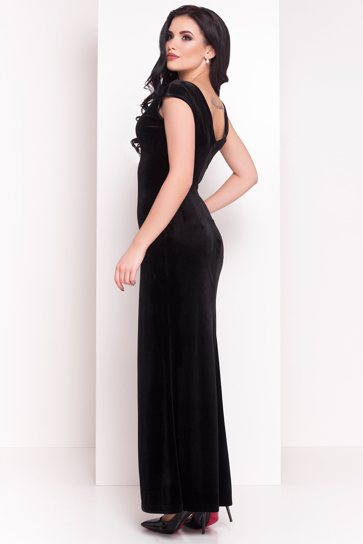 Платье Агата 4315 АРТ. 21069 Цвет: Черный - фото 3, интернет магазин tm-modus.ru