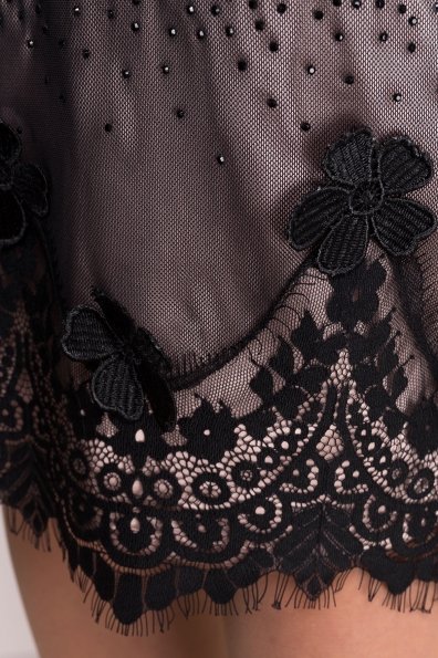 Платье Россини 4189 Цвет: Черн/беж вензеля/стразы