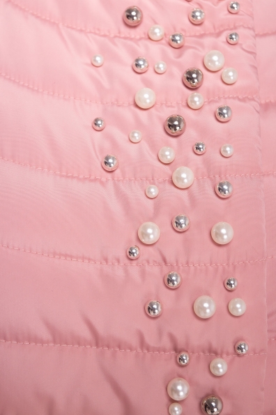 Стильное стеганое пальто Блисс 4520 Цвет: Пудра