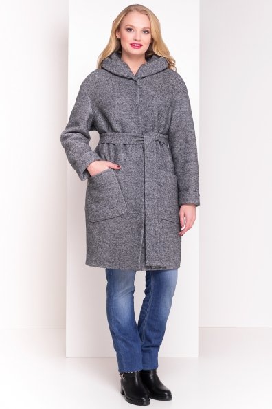 Пальто зима с капюшоном Анита Donna 3720 Цвет: Серый Темный LW-5