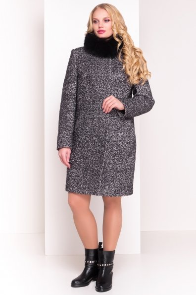 Пальто Donna зима Фортуна 1086  Цвет: Черный / серый 6