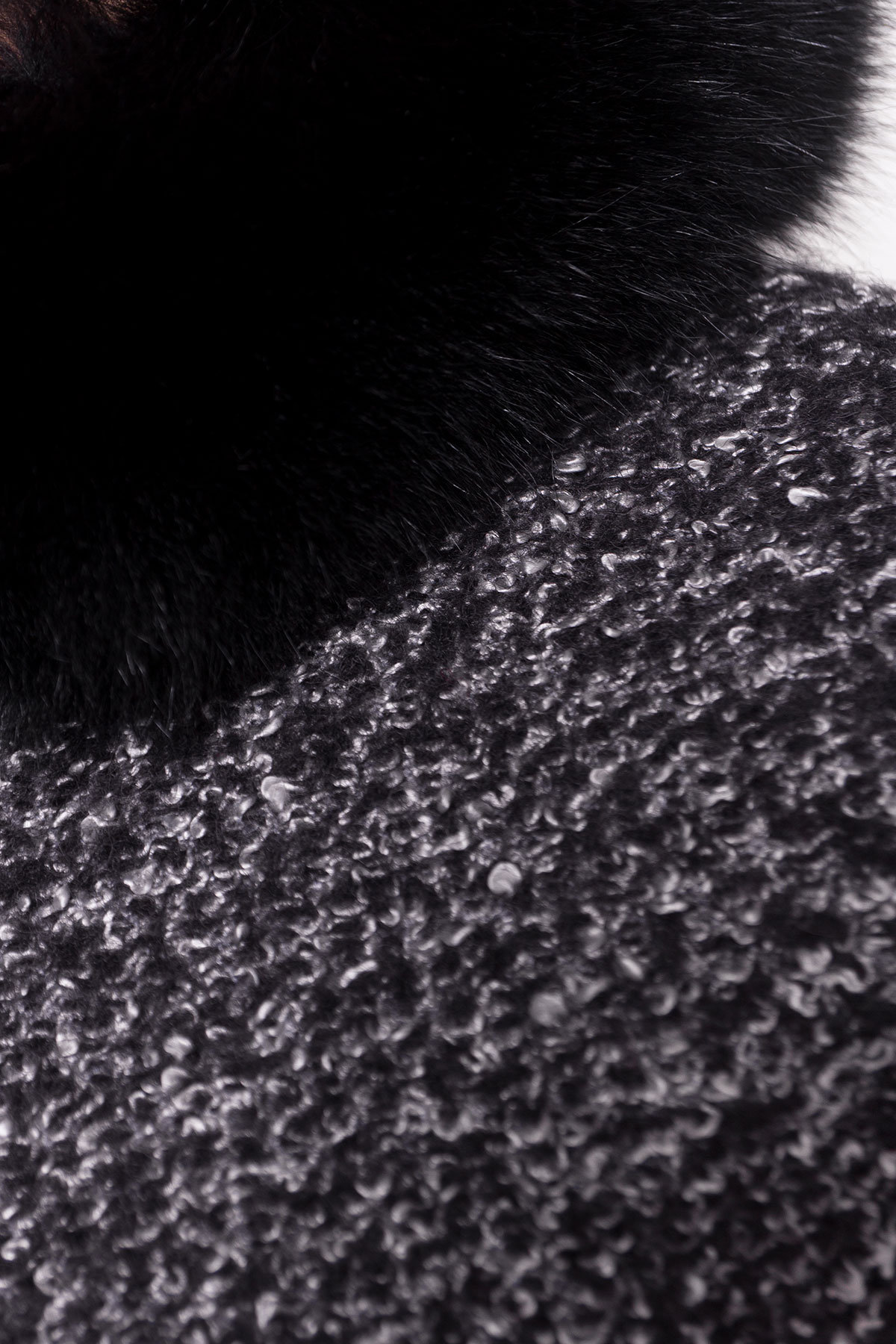 Пальто зима Стайл АРТ. 8057 Цвет: Черный/черно-серый - фото 4, интернет магазин tm-modus.ru