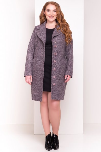 Шерстяное демисезонное пальто Габриэлла Donna 4554 Цвет: Черный/розовый-LW19