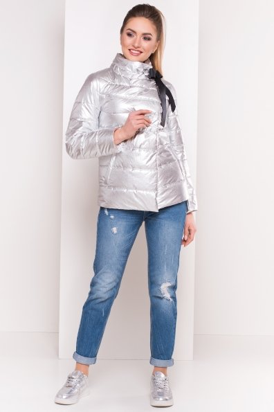 Демисезонная куртка Эллария 4620 Цвет: Серебро