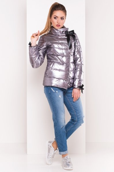 Куртка металлик Эллария 4589 Цвет: Блек никель