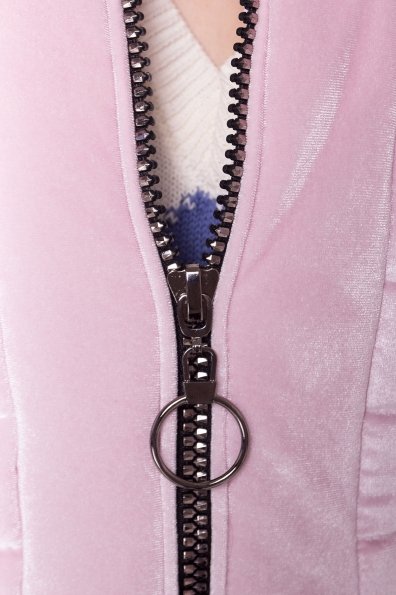 Куртка с мехом на карманах Дезире 4452 Цвет: Пудра