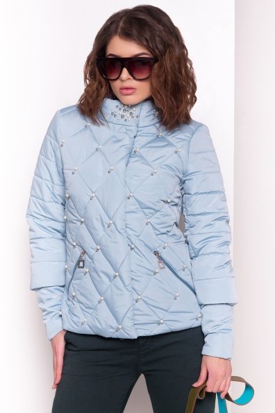 Куртка с воротником стойка Мирцелла 4591 Цвет: Голубой