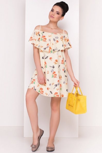 Платье Восток 4949 Цвет: Лимон / грибы