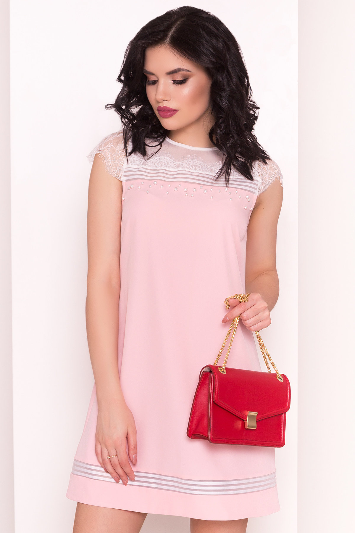 Платье Итана 4880 АРТ. 35091 Цвет: Розовый - фото 2, интернет магазин tm-modus.ru