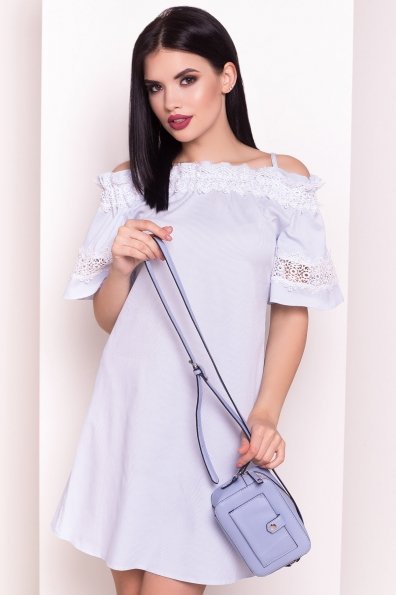 Платье Анис 4957 Цвет: Голубой/белый