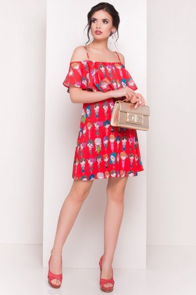 TW Платье Восток 5119 Цвет: Красный/Разноцветный молодежь