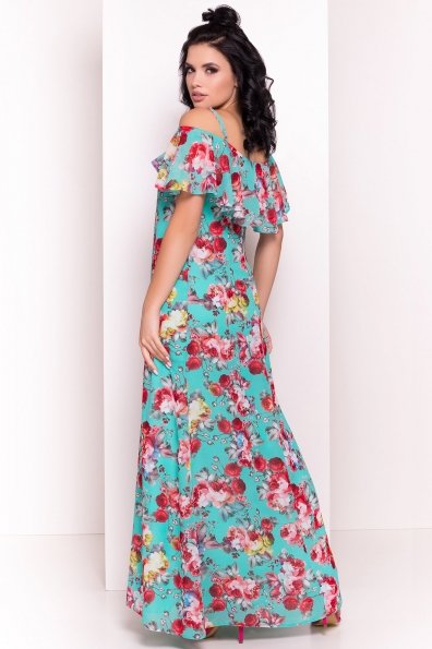 Платье Пикабу 5137 Цвет: Мята букет роз