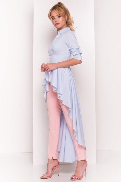 Платье-туника Феникс 5150 Цвет: Голубой/белый