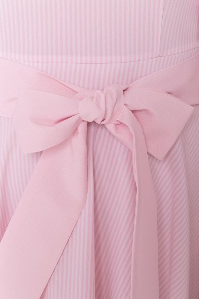 Платье Виолетта 4984 Цвет: Розовый/молоко полоска 1