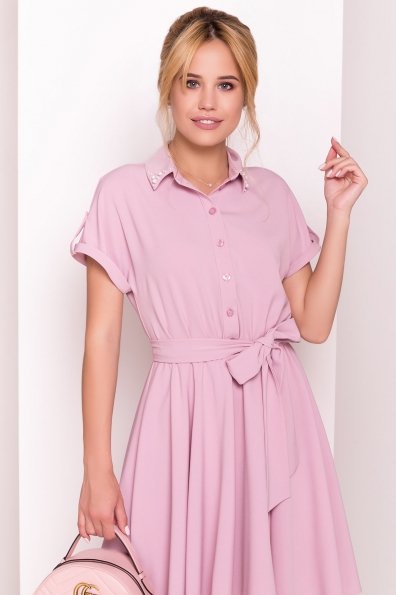 Платье Санжар 4789 Цвет: Розовый/серый