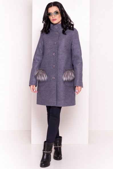 Пальто зима Этель 3755 Цвет: Серый 