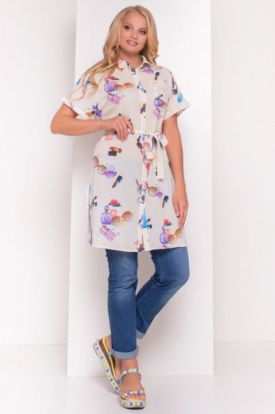 TW Платье -рубашка Шиен Donna 5239 Цвет: Лимон Parfums