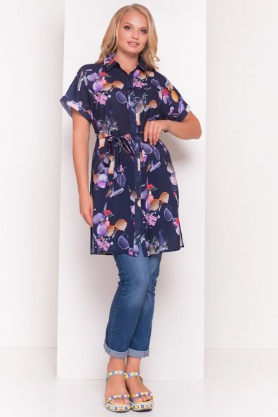 TW Платье -рубашка Шиен Donna 5239 Цвет: Темно-синий Parfums