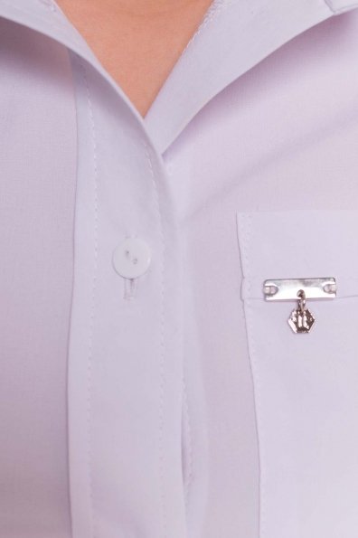 Белая блузка с накладным карманом Дженна 5285 Цвет: Белый