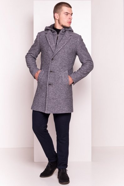 Пальто мужское Киану 5233 Цвет: Серый Темный LW-5