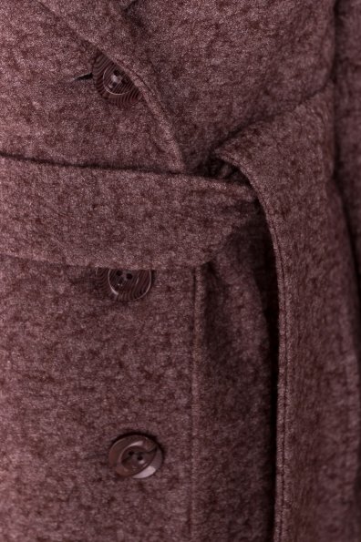 Демисезонное пальто из варенной шерсти с поясом Глорис 4428 Цвет: Кофе LW-4