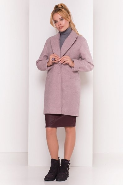Демисезонное пальто Вива 4558 Цвет: Серый/розовый