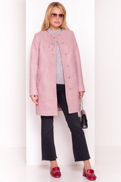 Пальто Парис 5404 Цвет: Серый/розовый 9