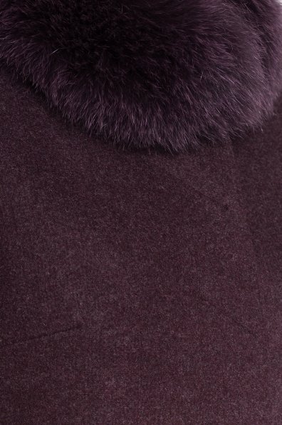 Утепленное пальто зима с натуральным мехом Фортуна 3832 Цвет: Марсала