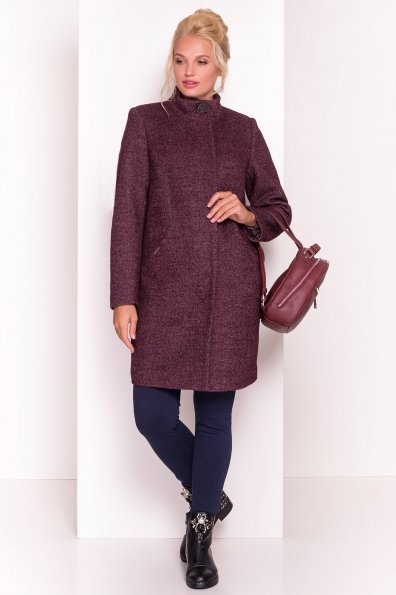 Пальто на потайных пуговицах Сплит Donna 3290 Цвет: Марсала