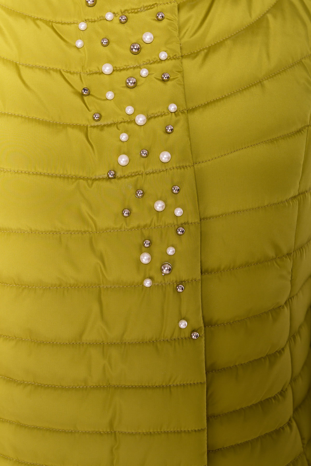 Стильное стеганое пальто Блисс 4520 Цвет: Олива