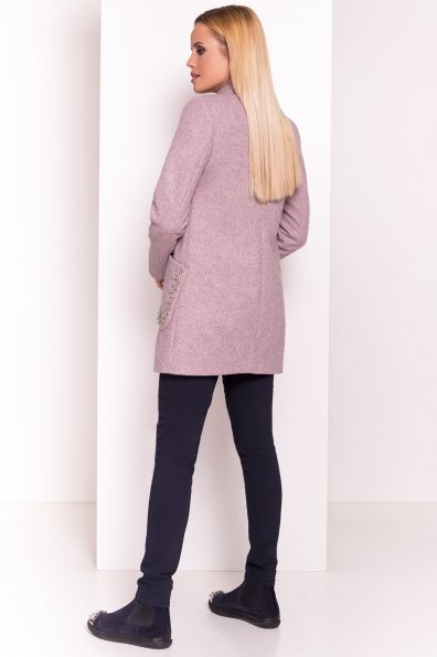 Пальто Даймон 5377 Цвет: Серый/розовый