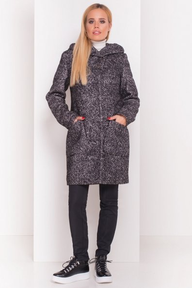 Пальто зима Делфи 0650 Цвет: Черный / серый 6