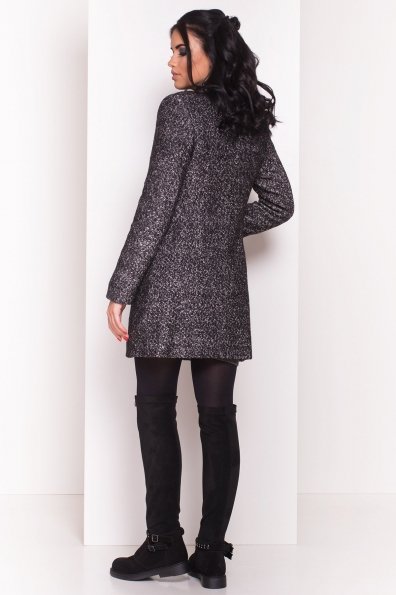 Пальто зима Мелини 0948 Цвет: Черный / серый 6