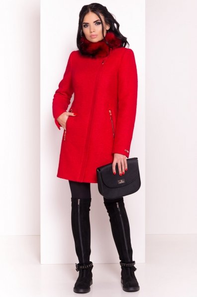 Пальто зима Эльпассо 0631 Цвет: Красный