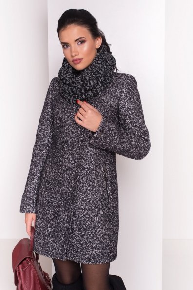 Пальто зима Эльпассо 3681 Цвет: Черный/серый