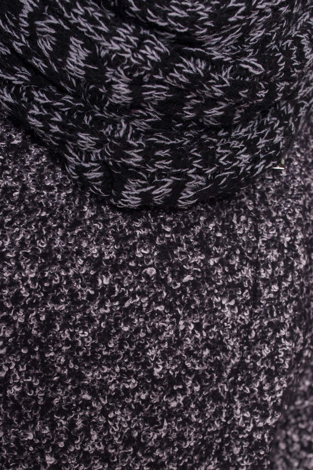 Пальто зима Эльпассо 3681 АРТ. 19191 Цвет: Черный/серый - фото 6, интернет магазин tm-modus.ru