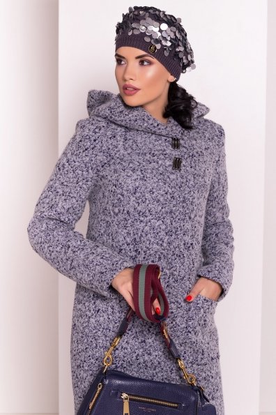 Пальто зима Делфи 3679 Цвет: Серый/голубой